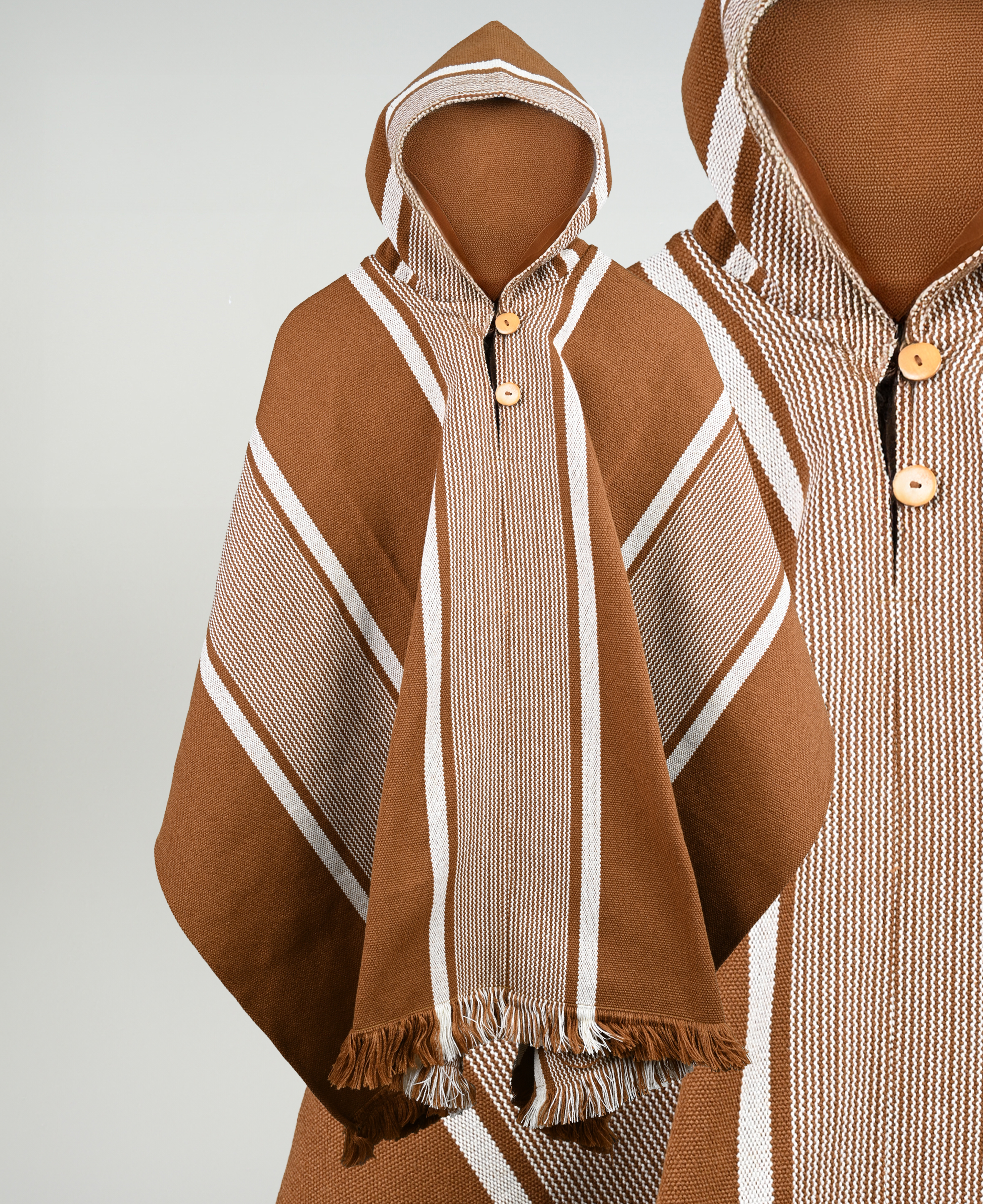 Poncho de Lana con Capucha Hecho a Mano Catron imagen 1