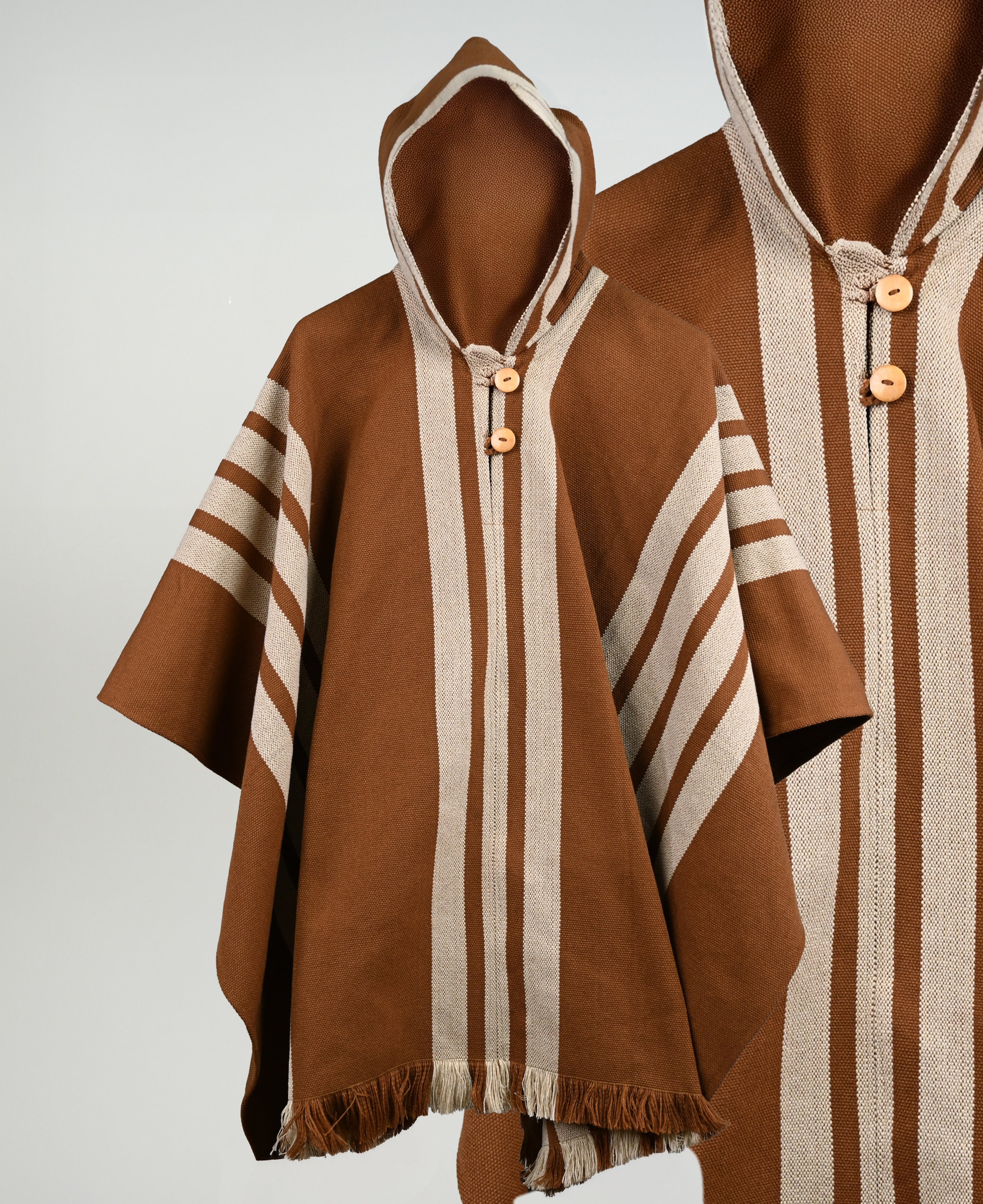 Poncho de Lana con Capucha Hecho a Mano Catron imagen 2