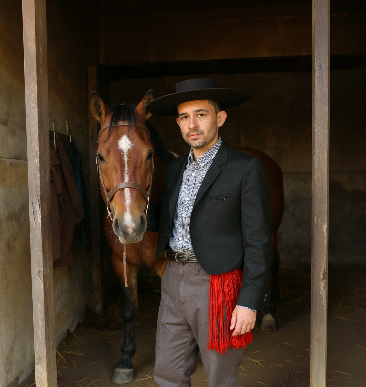 Chaqueta de Huaso Negra Tradicional Catron imagen 3