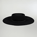 Sombrero Corralero De Huasa Paño Extra Negro Catrón miniatura 1