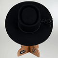 Sombrero Corralero De Huasa Paño Extra Negro Catrón miniatura 2