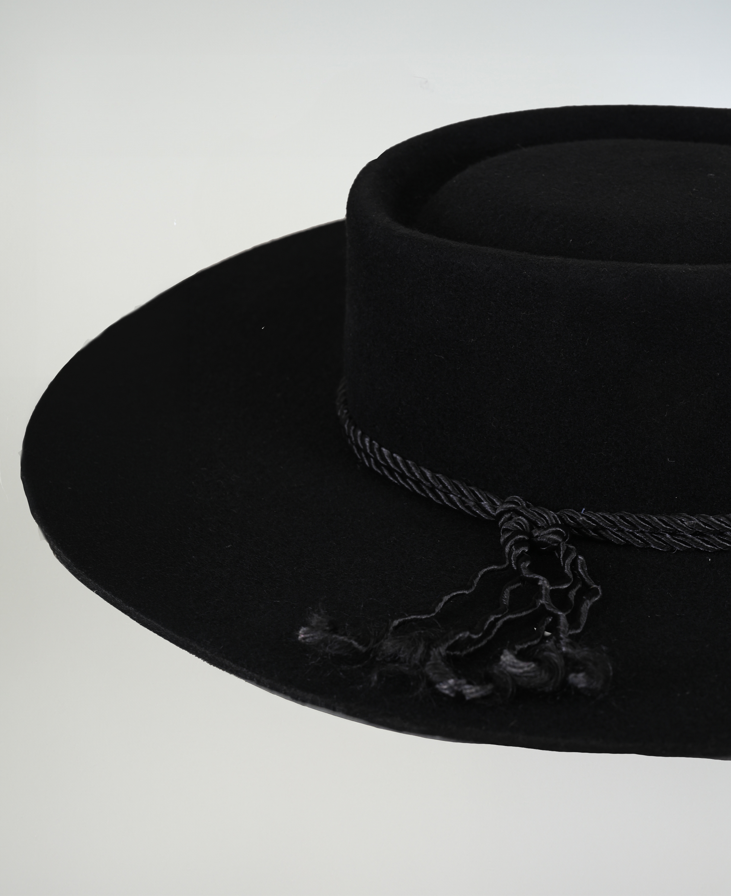 Sombrero Corralero De Huasa Paño Extra Negro Catrón imagen 3