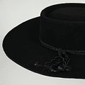 Sombrero Corralero De Huasa Paño Extra Negro Catrón miniatura 3