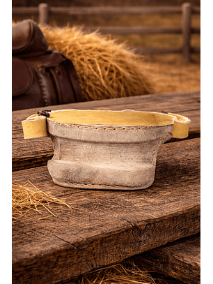 Talonera de Huaso Cuero Crudo con Hebilla Inoxidable Catron