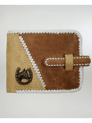 Billetera Cuero Caballo Costura Cuyana 