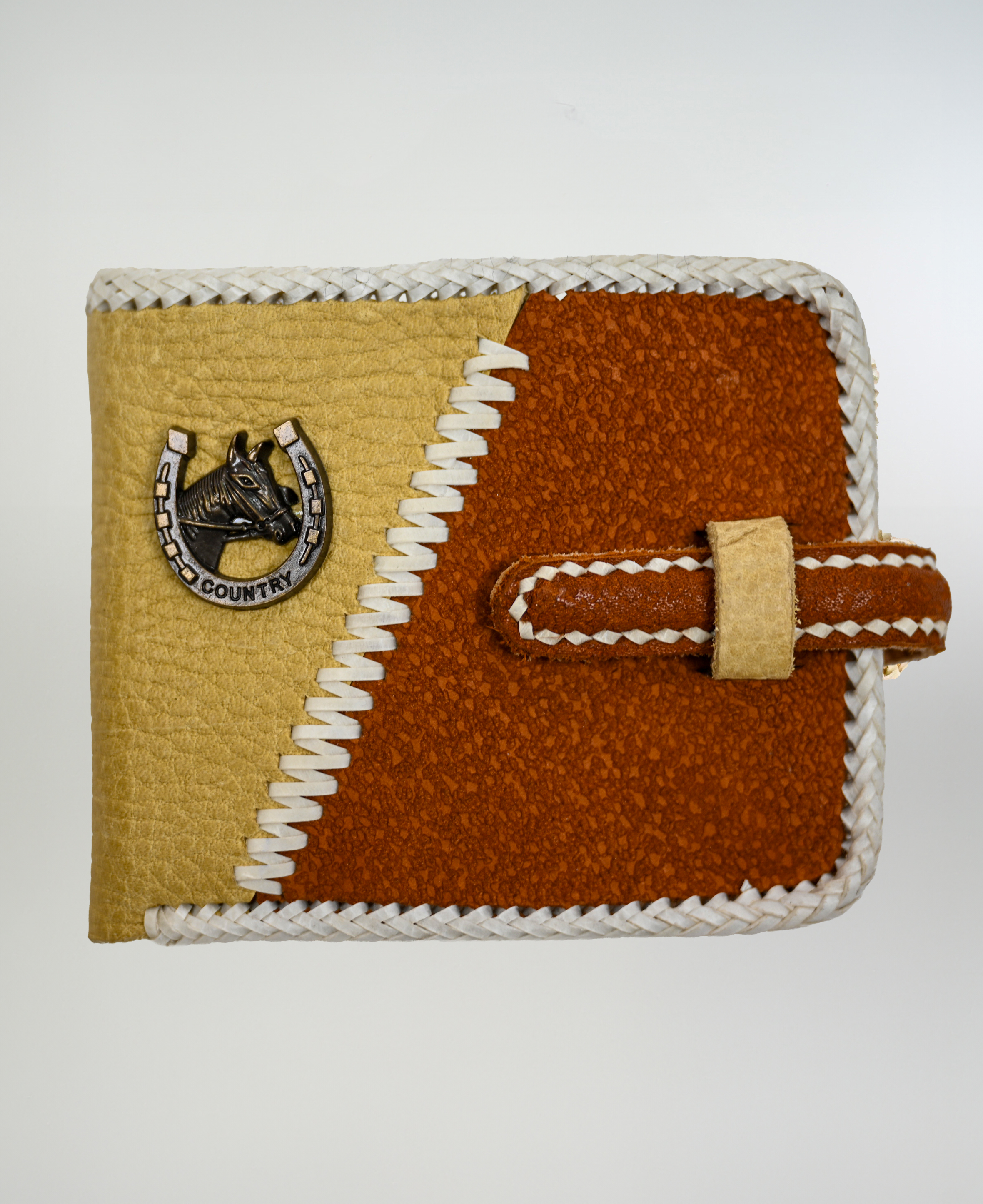 Billetera Cuero Chancho y Caballo Costura Cuyana imagen 1