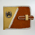 Billetera Cuero Chancho y Caballo Costura Cuyana miniatura 1