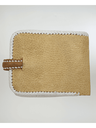 Billetera Cuero Chancho y Caballo Costura Cuyana
