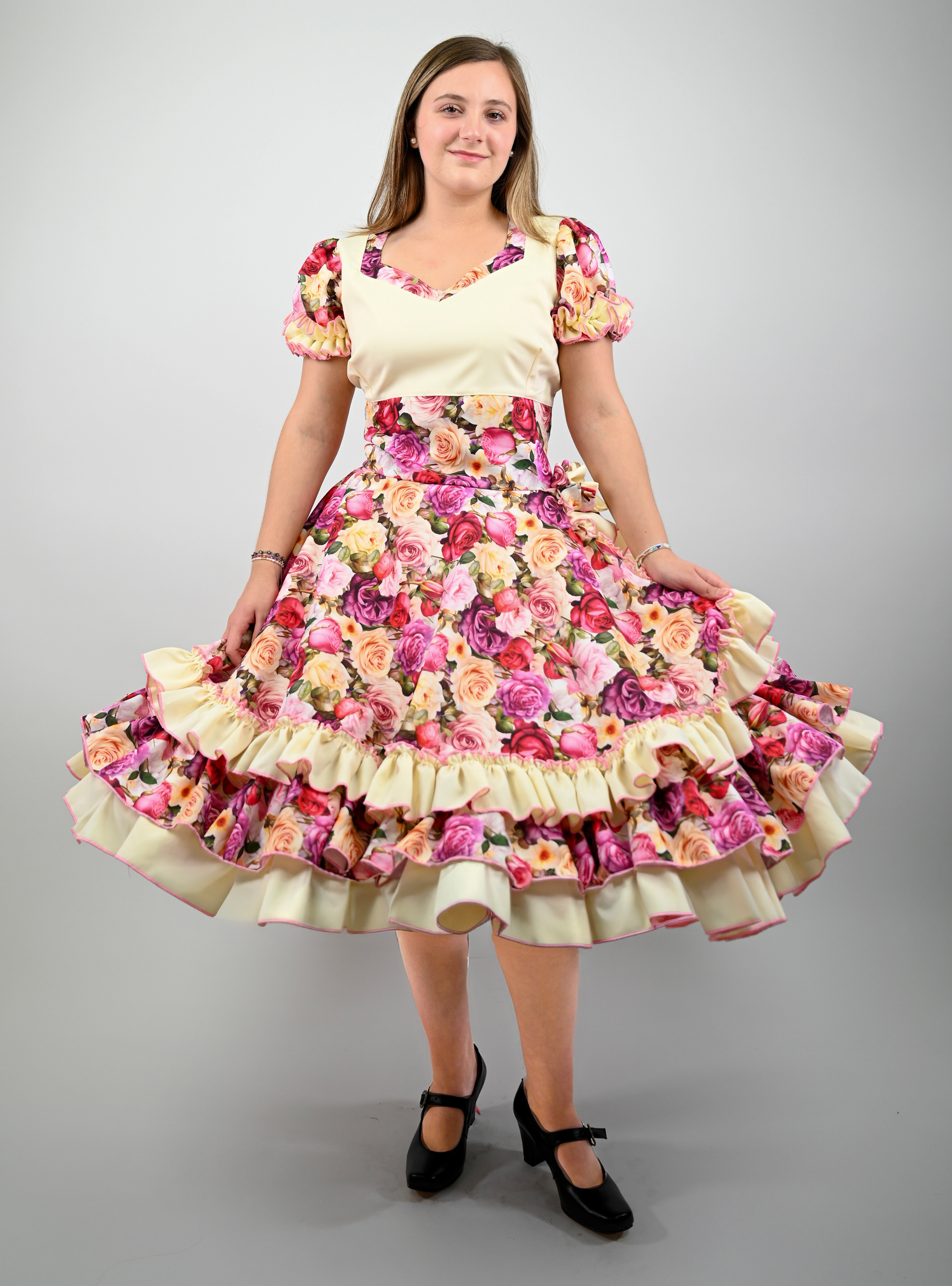 Vestido de China Floral Catron - Rosa de Enramada imagen 1