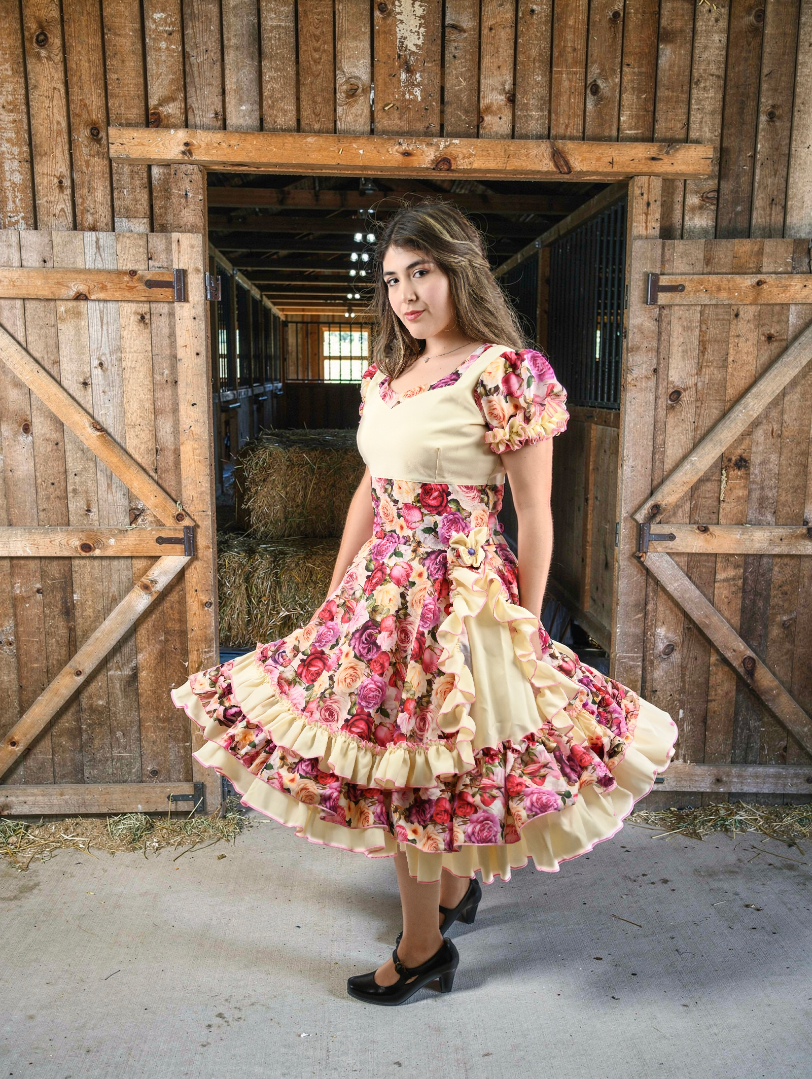 Vestido de China Floral Catron - Rosa de Enramada imagen 2