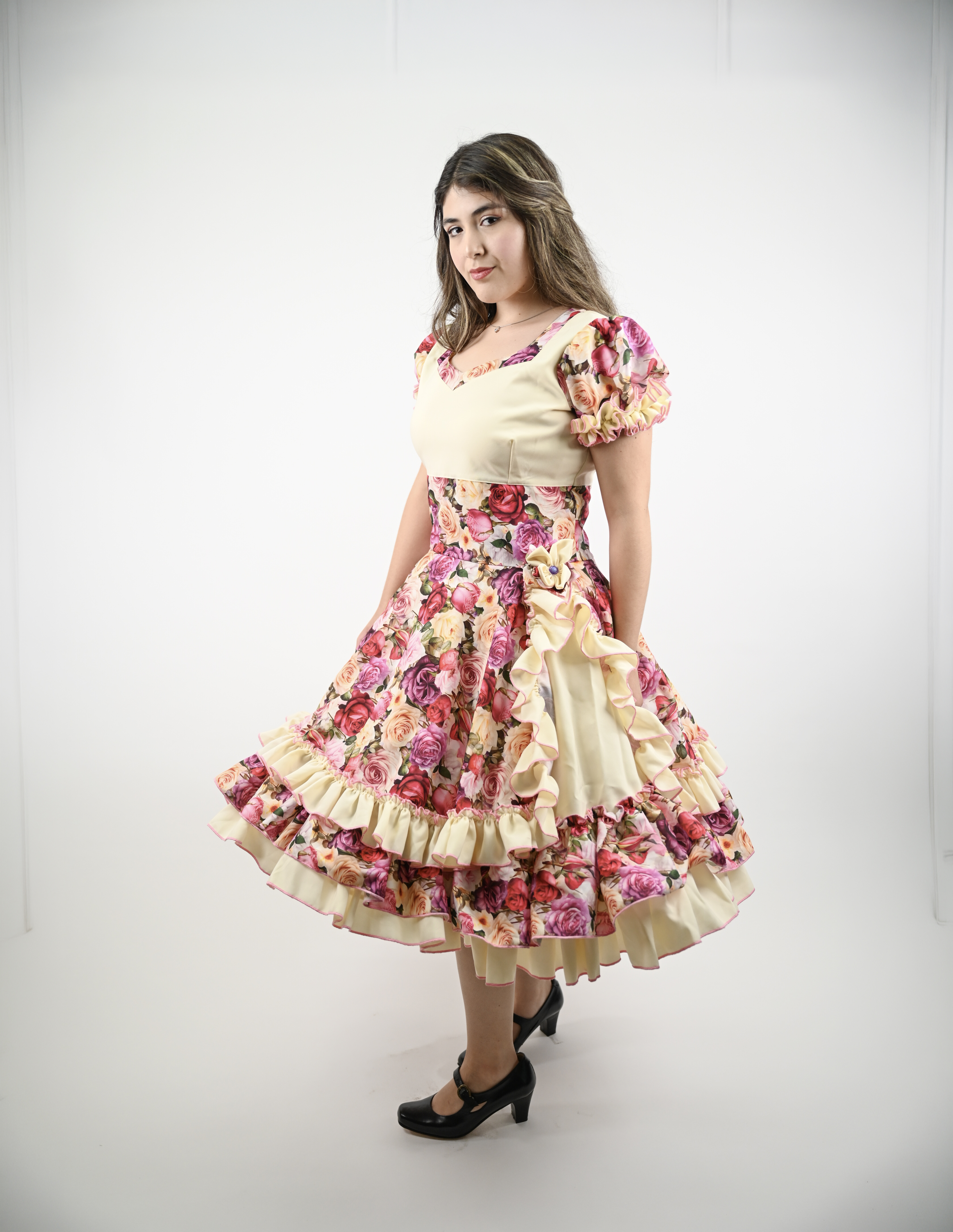 Vestido de China Floral Catron - Rosa de Enramada imagen 5