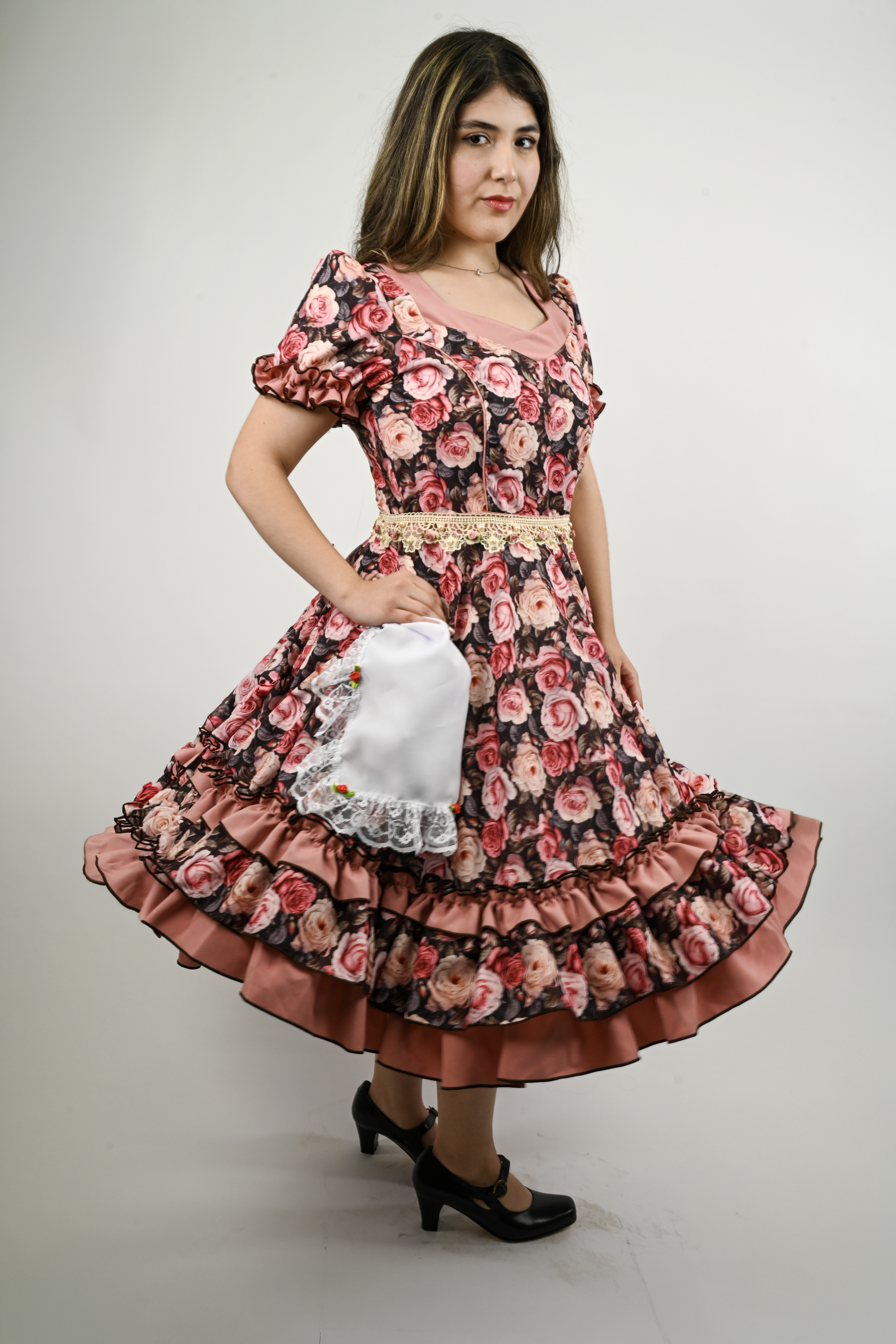 Vestido de China Estampado de Rosas Catron – Rosa del Parrón imagen 3