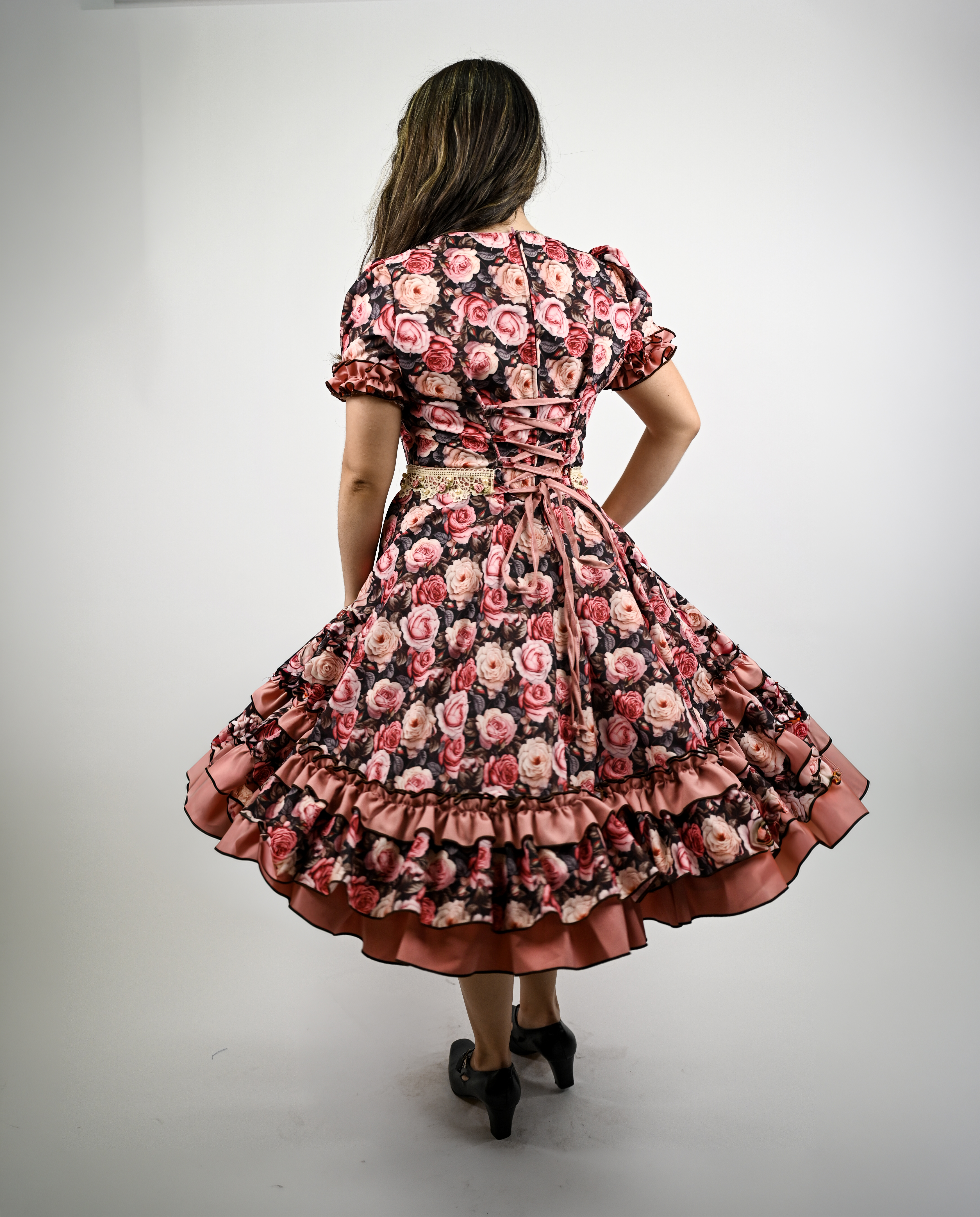 Vestido de China Estampado de Rosas Catron – Rosa del Parrón imagen 5