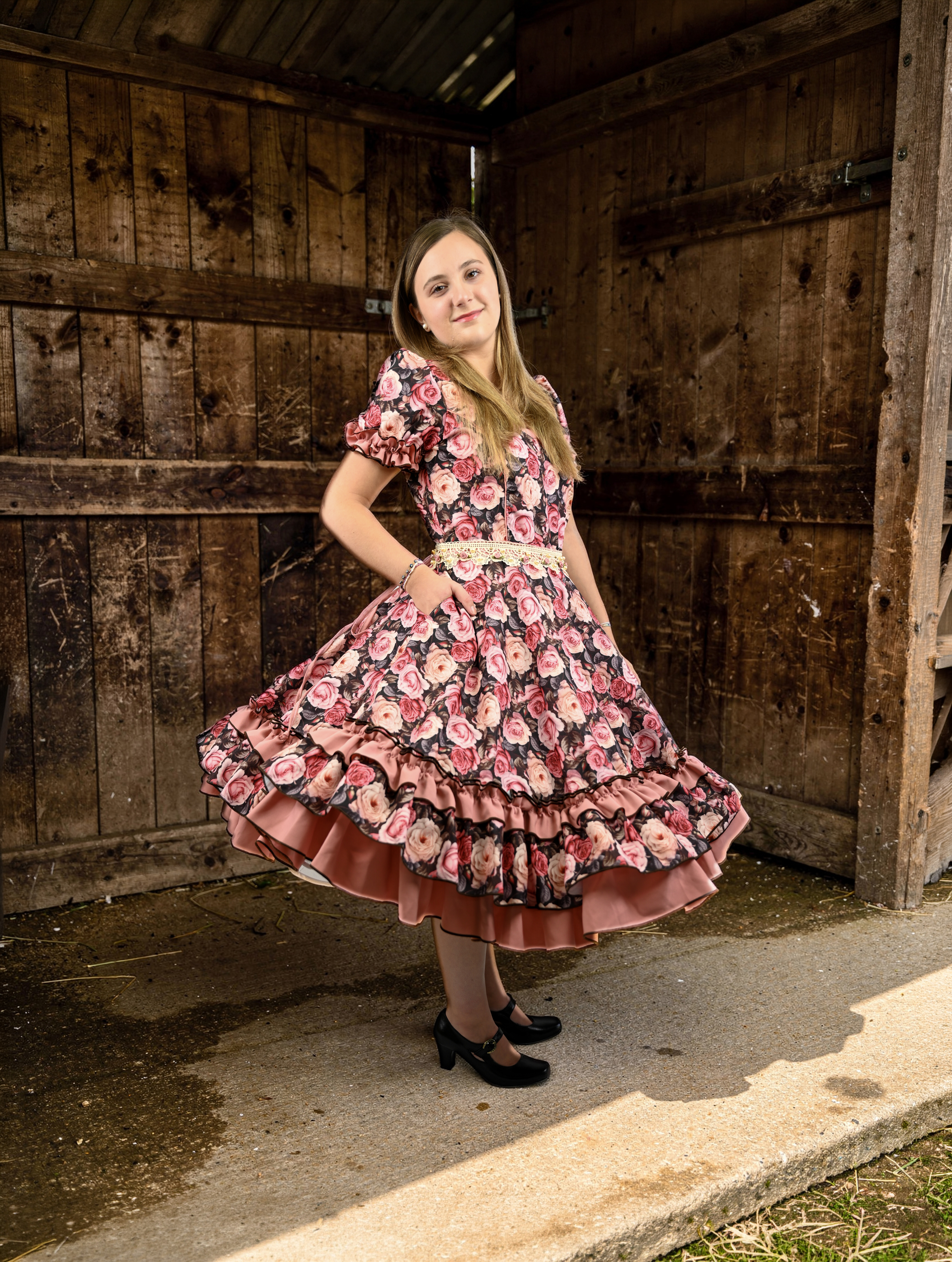 Vestido de China Estampado de Rosas Catron – Rosa del Parrón imagen 6