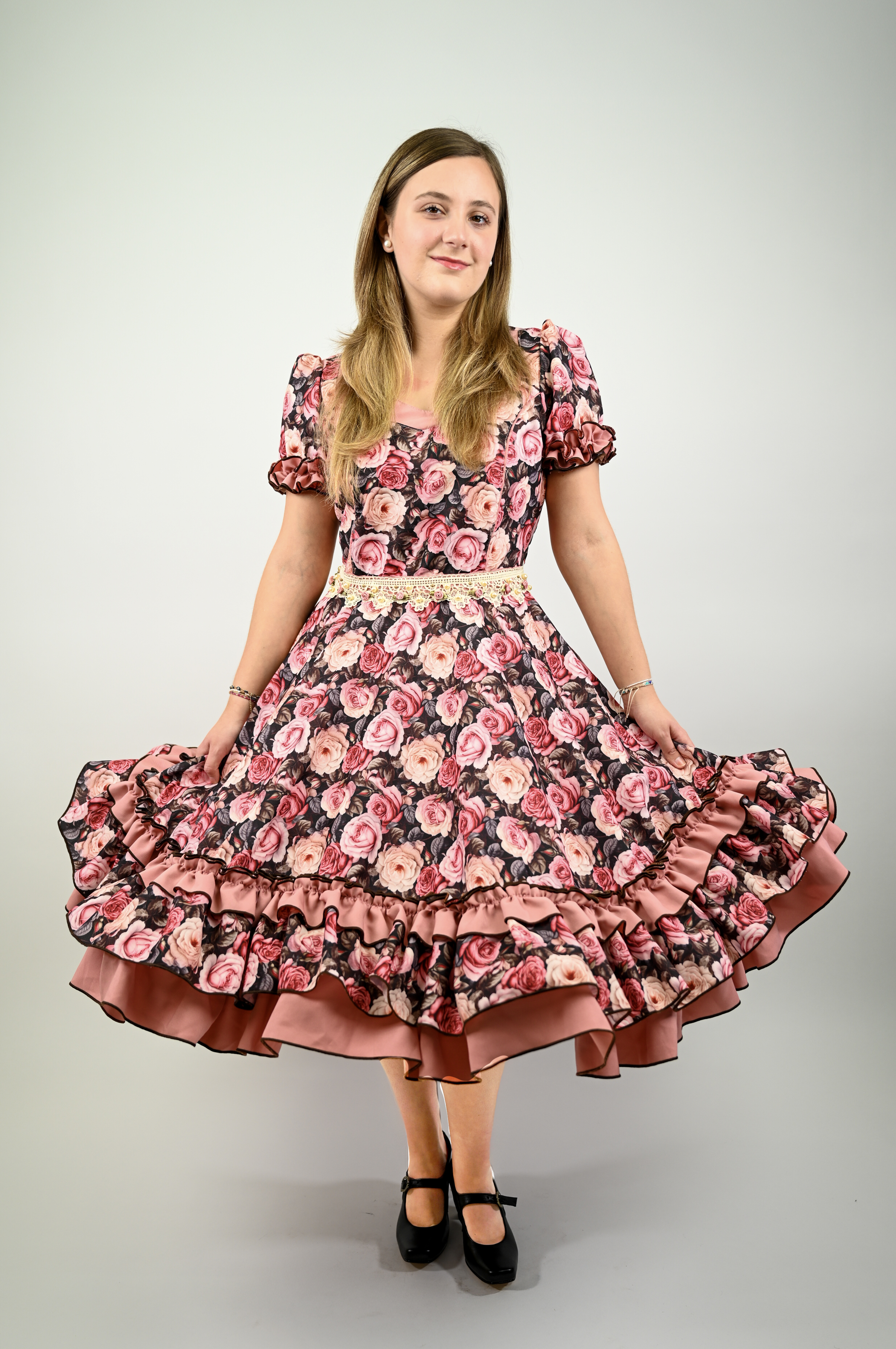 Vestido de China Estampado de Rosas Catron – Rosa del Parrón imagen 1