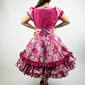 Vestido de China Fucsia Floral Catron – Reina de las Camelias miniatura 4