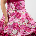 Vestido de China Fucsia Floral Catron – Reina de las Camelias miniatura 5