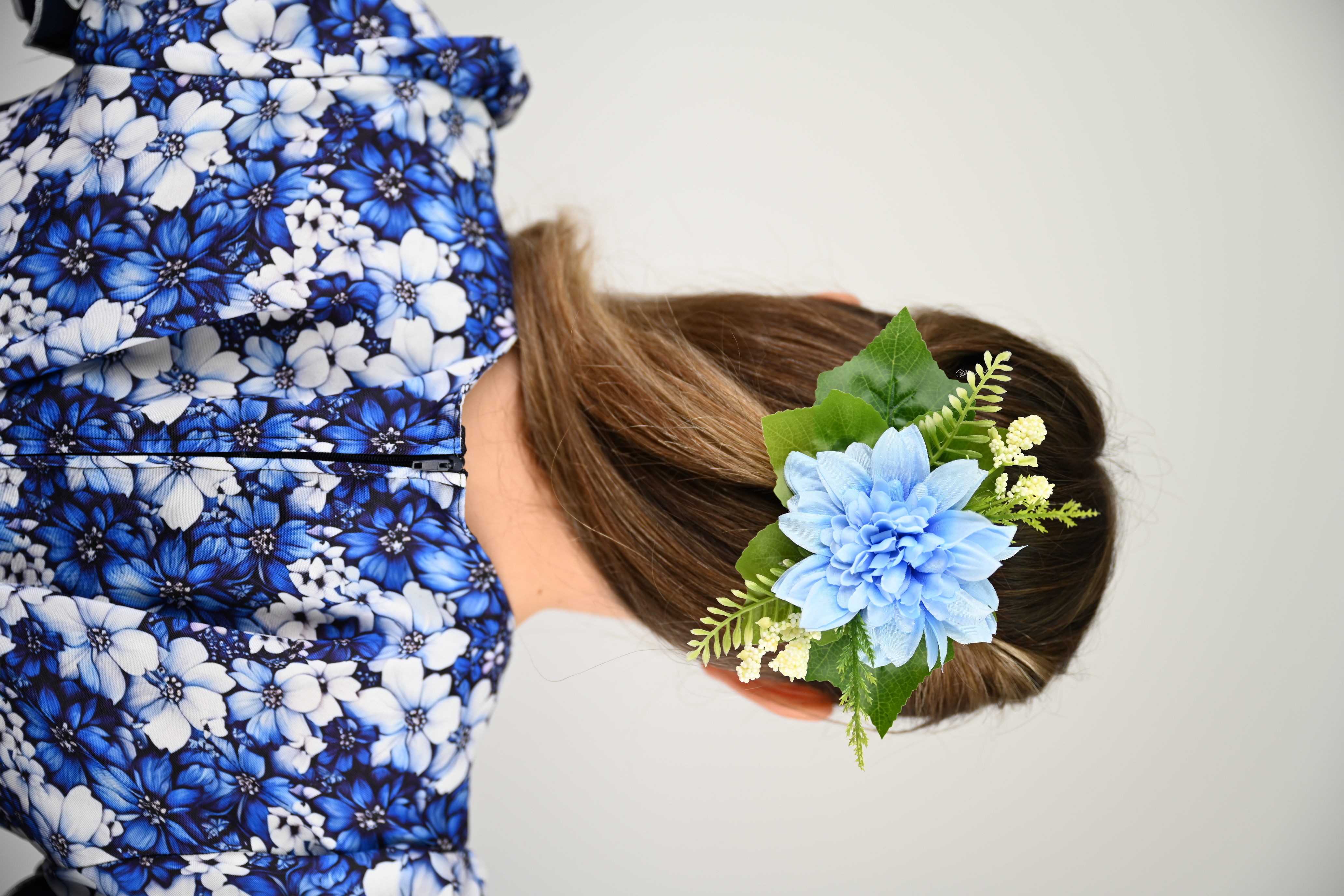 Vestido de China Azul Marino Catron – Cielo de la Tradición imagen 3