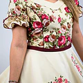Vestido de China Marfil con Rosas Catron – Brillo de Espuela miniatura 7