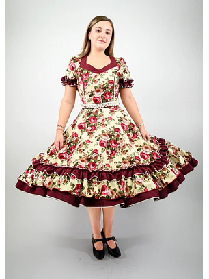 Vestido de China Marfil Estampado Catron – Susurro de la Cañada