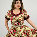 Vestido de China Marfil Estampado Catron – Susurro de la Cañada miniatura 6
