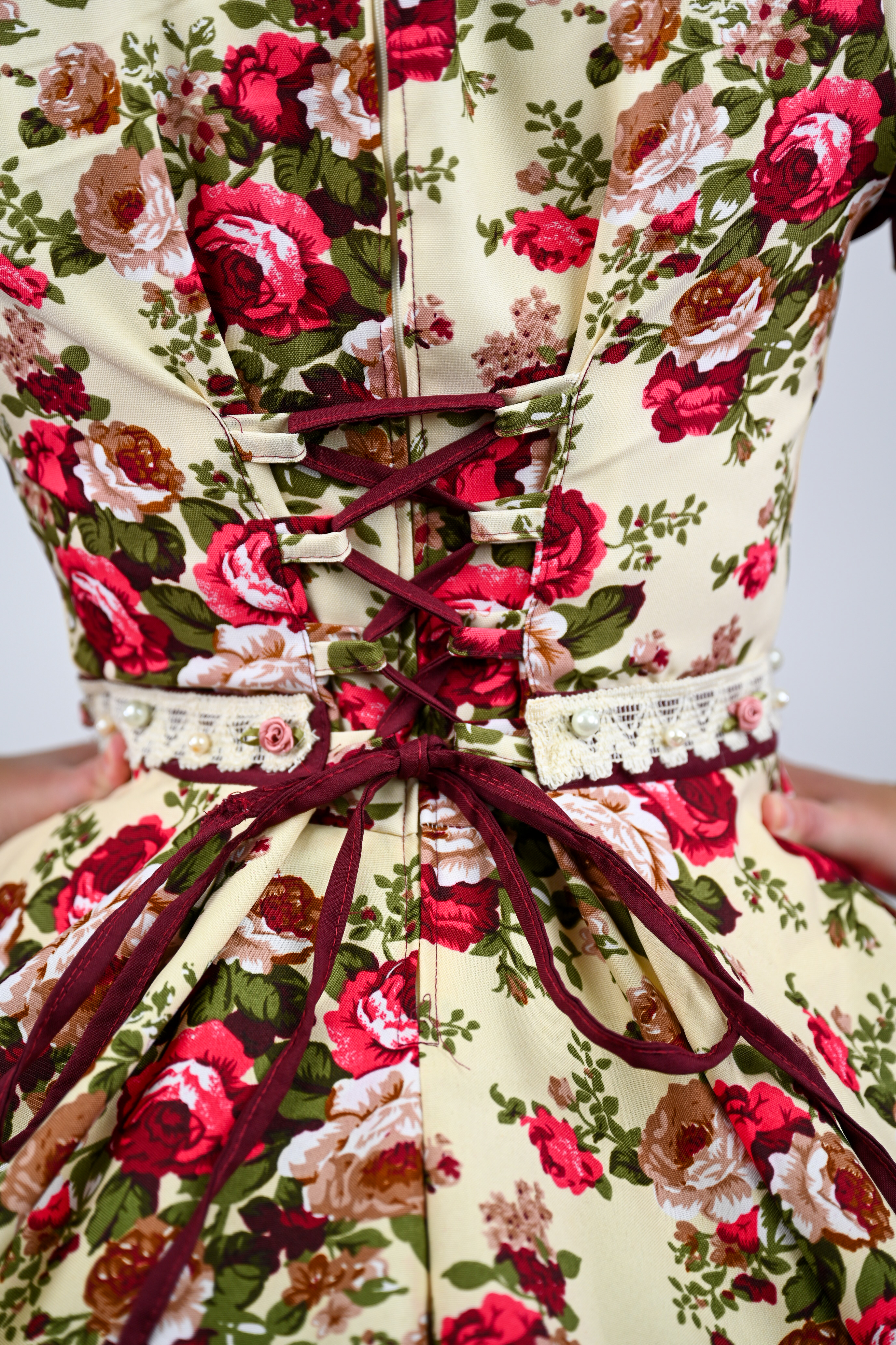 Vestido de China Marfil Estampado Catron – Susurro de la Cañada imagen 7