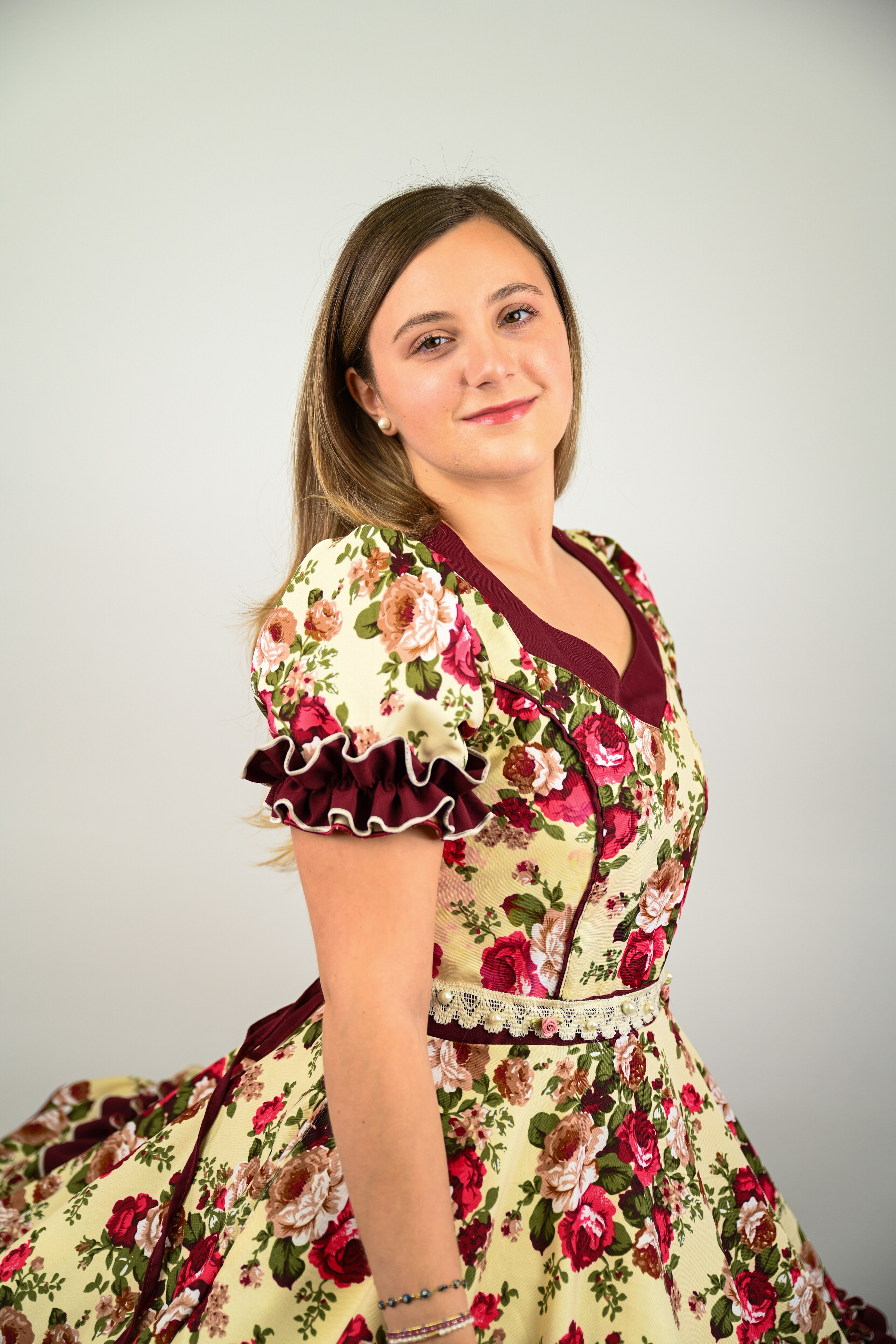 Vestido de China Marfil Estampado Catron – Susurro de la Cañada imagen 3