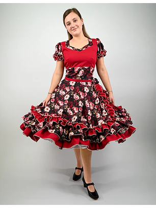 Vestido de China Rojo Floral Catron – Lumbre del Camino
