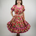 Vestido de China Rosado Floral Catron – Candela de Rosas miniatura 1
