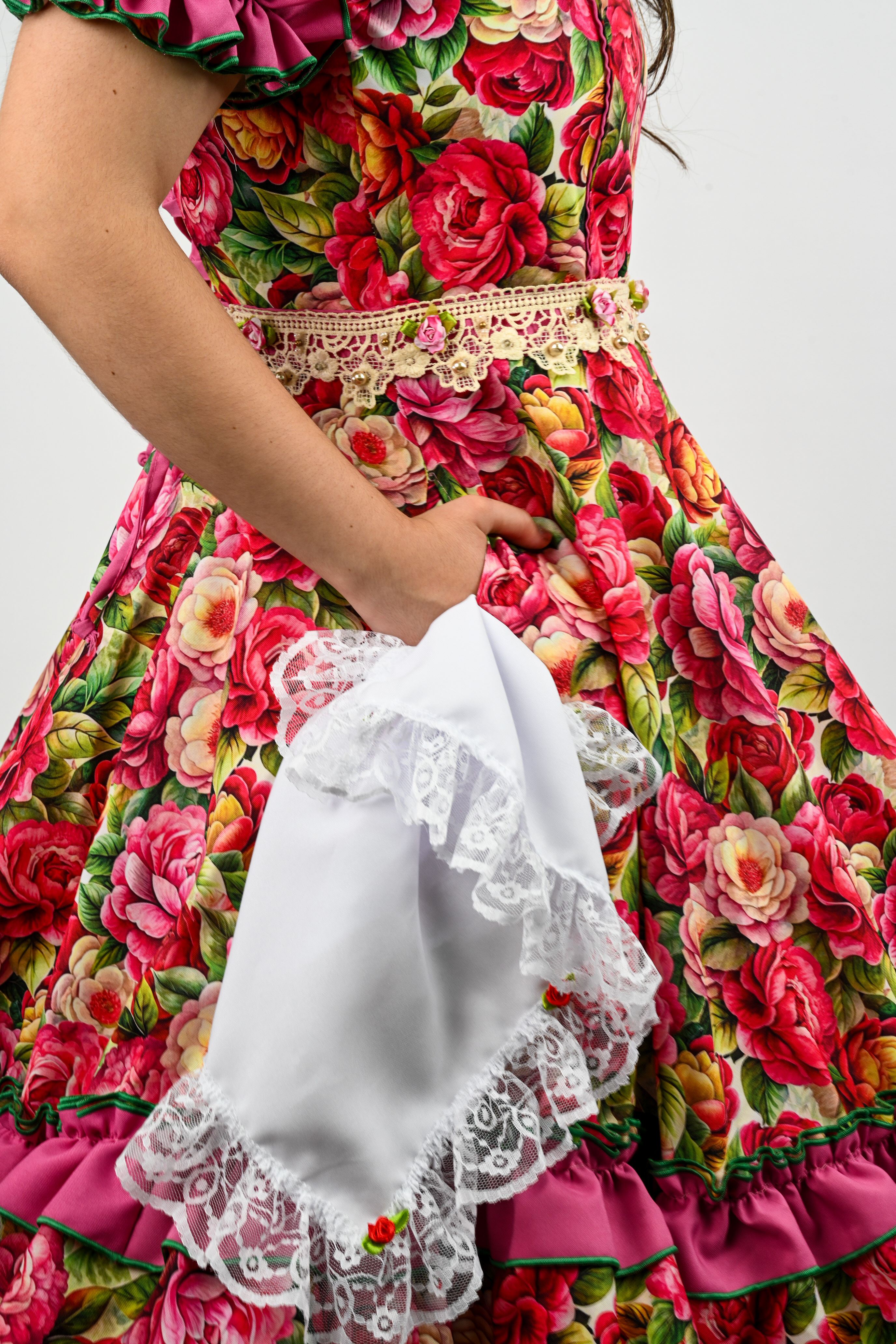 Vestido de China Rosado Floral Catron – Candela de Rosas imagen 5