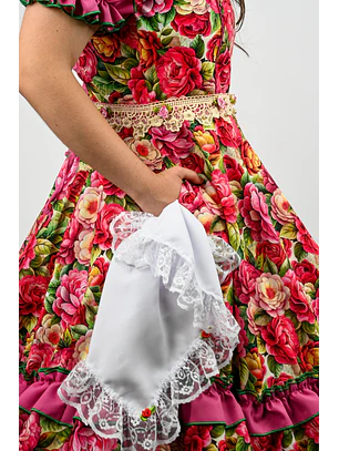 Vestido de China Rosado Floral Catron – Candela de Rosas