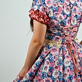 Vestido de China Celeste Floral Catron – Alba del Palmar miniatura 3