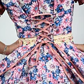 Vestido de China Celeste Floral Catron – Alba del Palmar miniatura 4