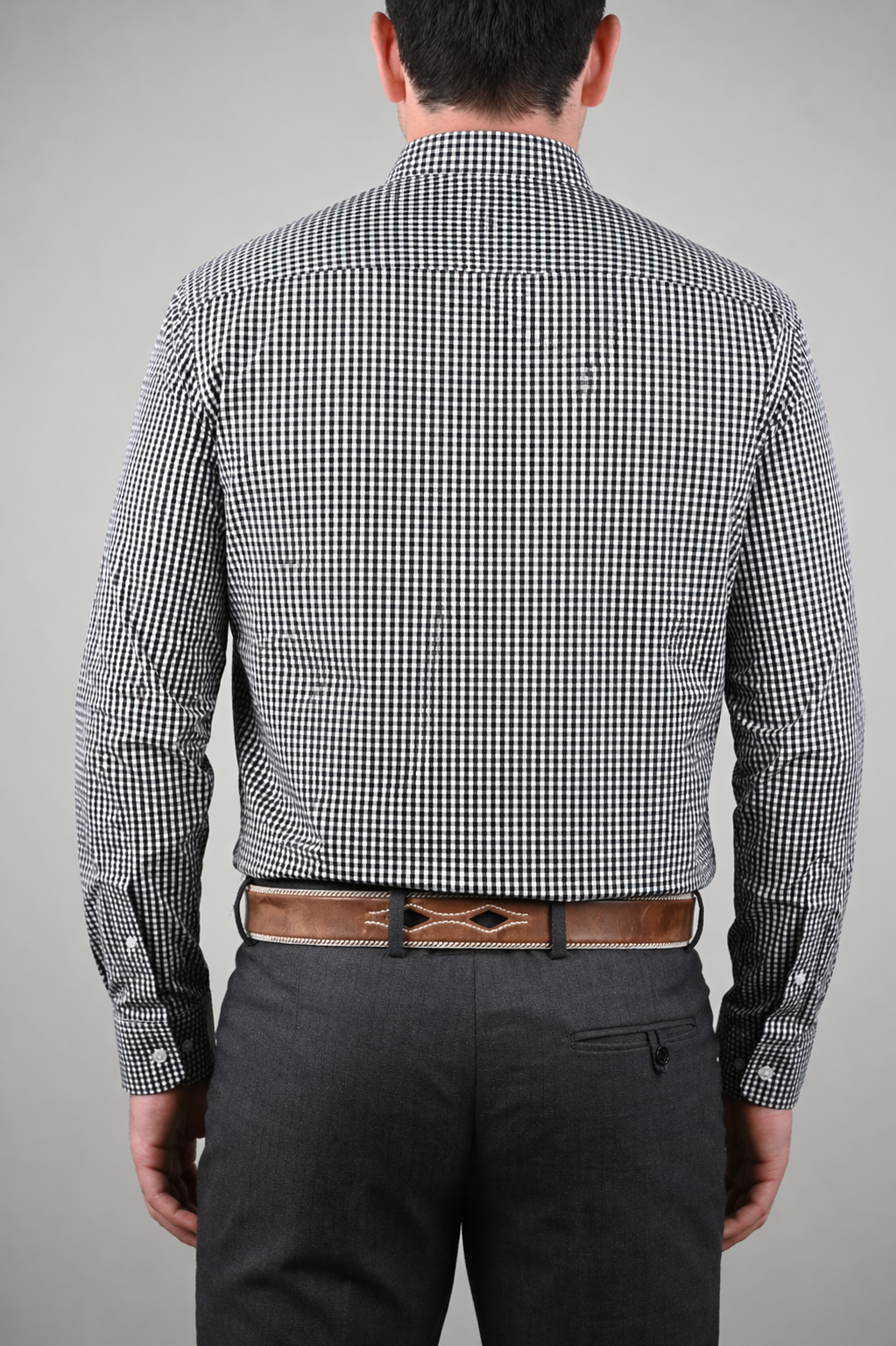 Camisa de Huaso Cuadrillé Negra Catron imagen 2