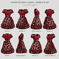 Vestido de China Rojo Italiano Floral Catron – Lumbre del Camino miniatura 6