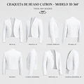 Chaqueta de Huaso Corralera Blanca Sin Forro Catron miniatura 5