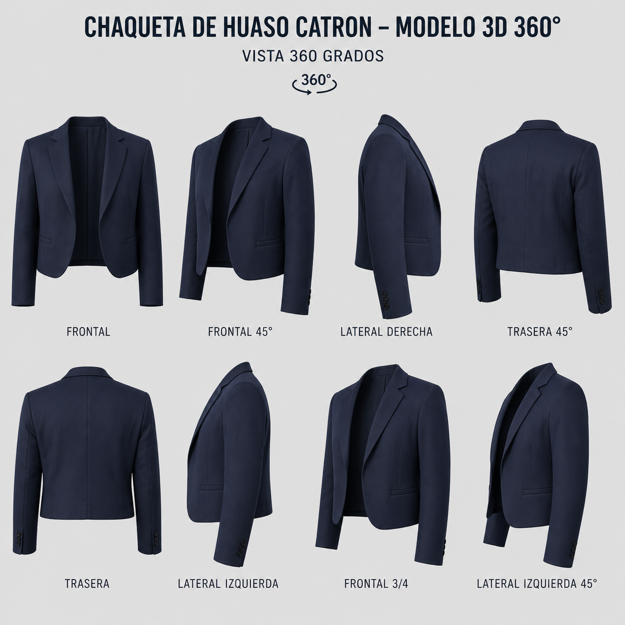 Chaqueta de Huaso Corralera Azul Catron imagen 5