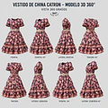 Vestido de China Estampado de Rosas Catron – Rosa del Parrón miniatura 8