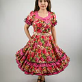 Vestido de China Rosado Floral Catron – Candela de Rosas miniatura 1