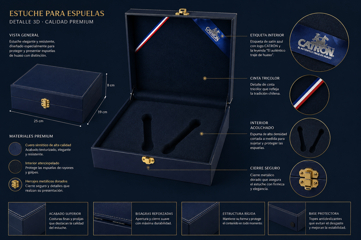 Estuche para Espuelas de Cuero Catron imagen 4