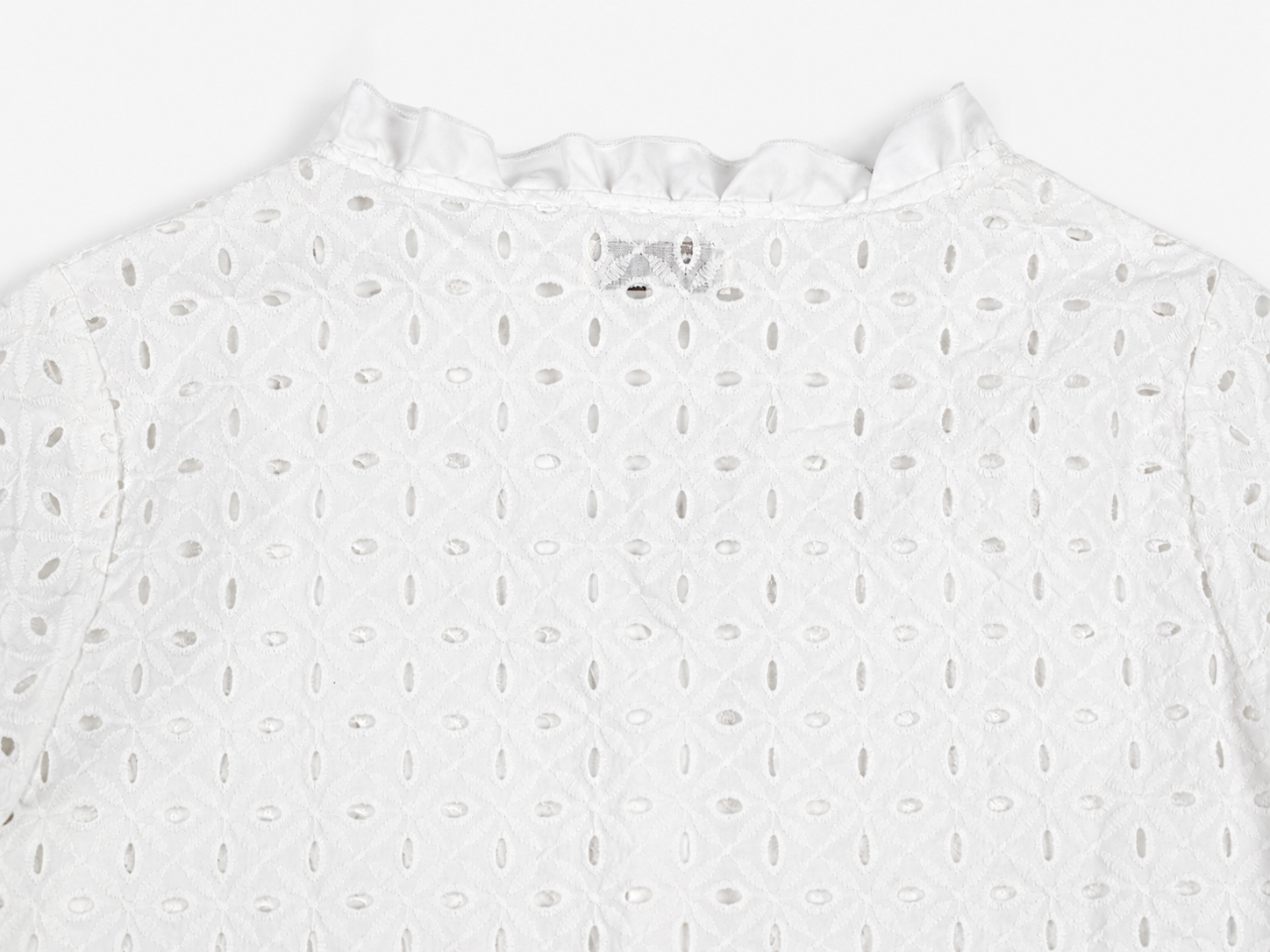 Blusa Plisada Blanca Espigas Trilla  imagen 3