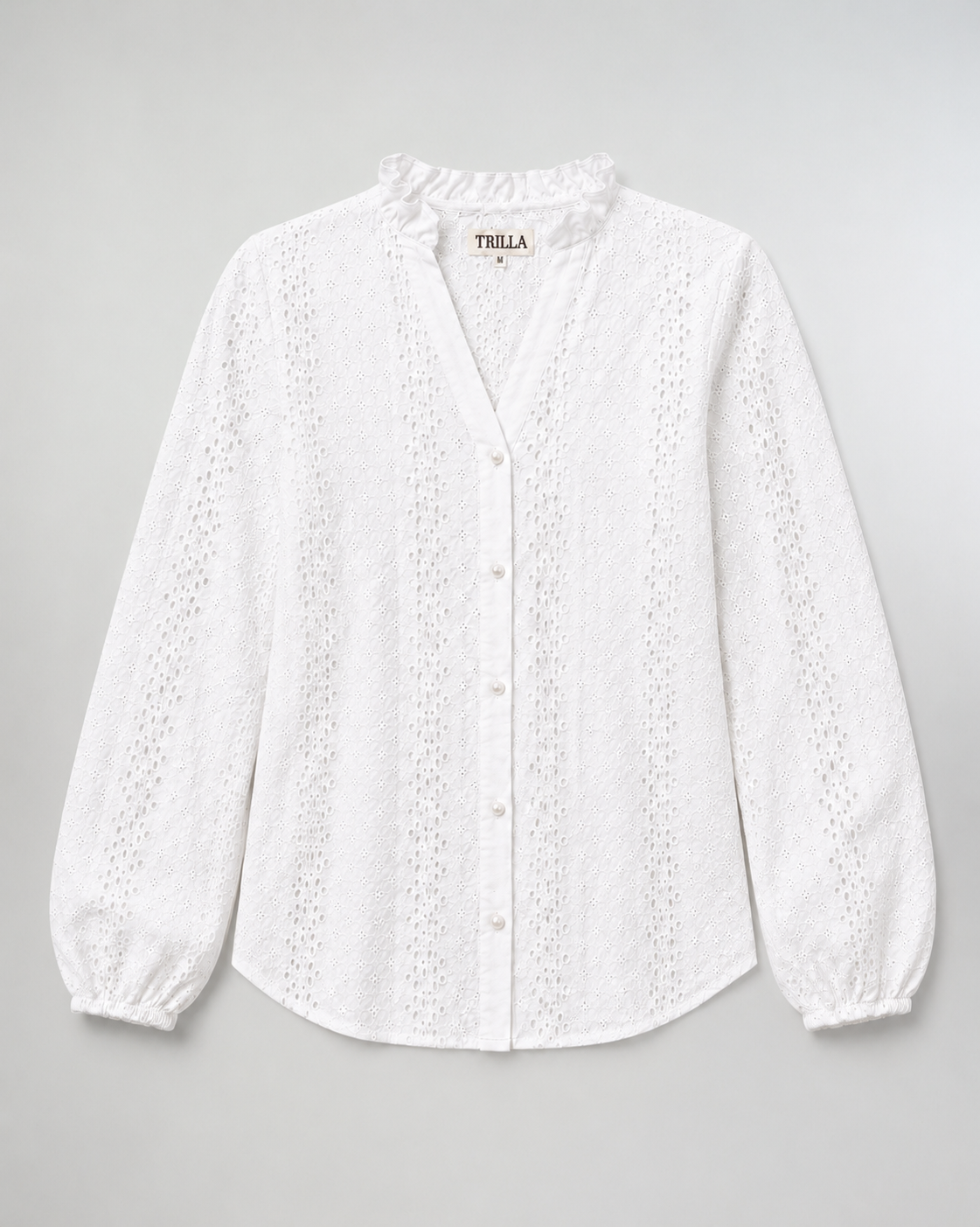 Blusa Plisada Blanca Arrayan Trilla imagen 2