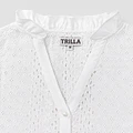Blusa Plisada Blanca Arrayan Trilla miniatura 4