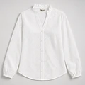 Blusa Plisada Blanca Girasoles Trilla miniatura 1