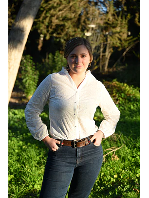 Blusa Plisada Blanca Girasoles Trilla