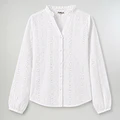 Blusa Plisada Blanca Manzanilla Trilla miniatura 2