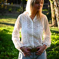 Blusa Plisada Blanca Arrayan Trilla miniatura 5