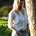 Blusa Plisada Blanca Arrayan Trilla miniatura 1