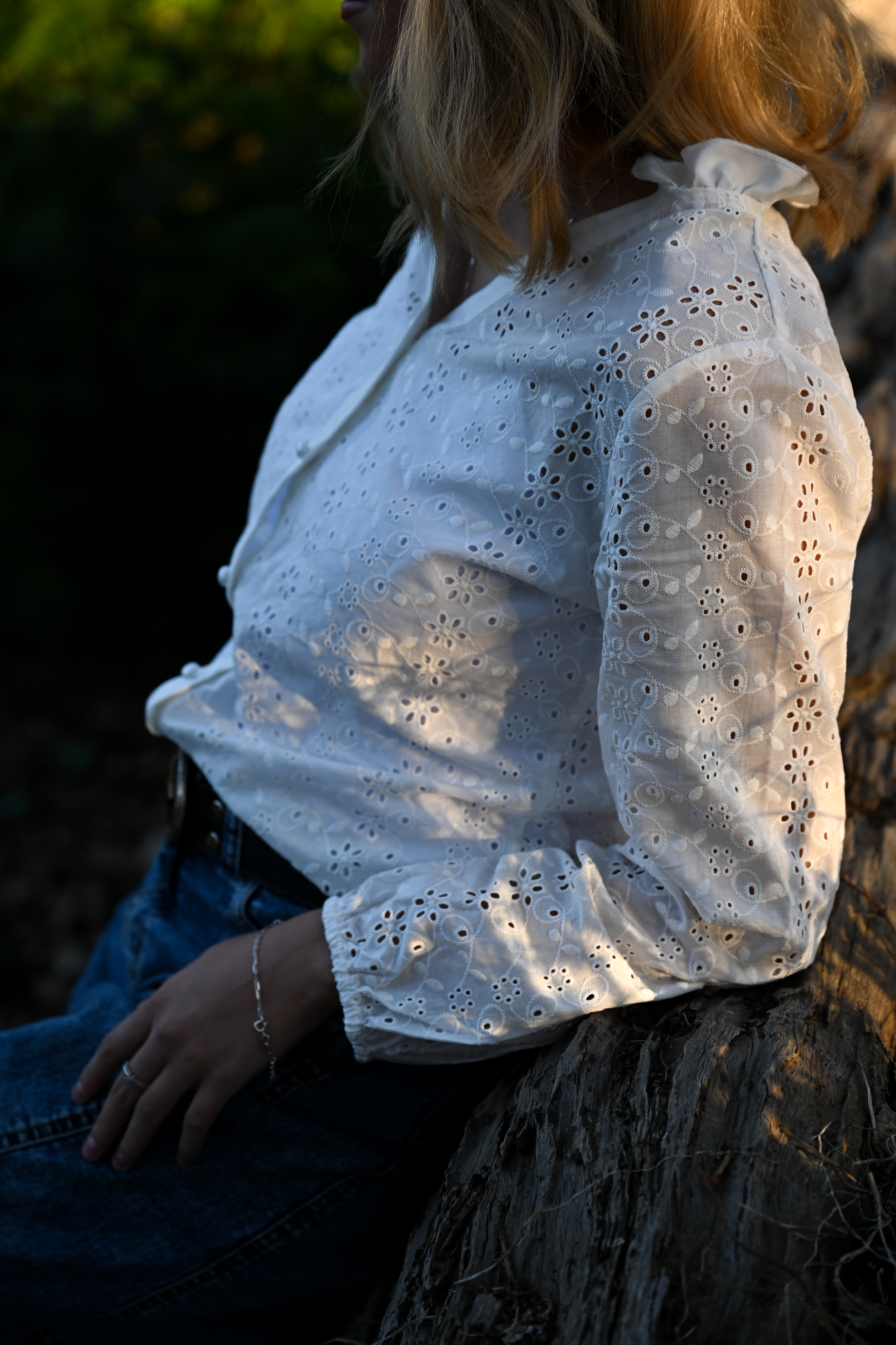 Blusa Plisada Blanca Manzanilla Trilla imagen 4