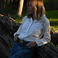 Blusa Plisada Blanca Manzanilla Trilla miniatura 2